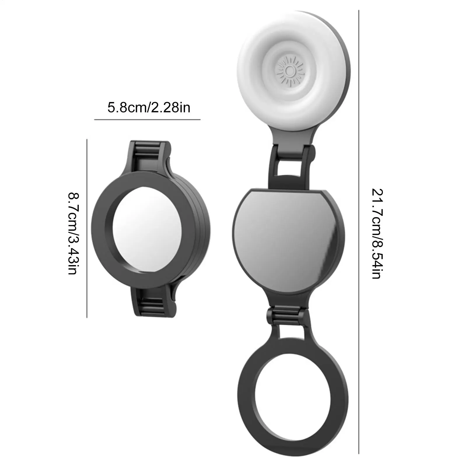 ضوء ملء مغناطيسي ناعم قابل للتعديل مع مرآة ضوء سيلفي للتجميل المغناطيسي للهواتف لمكياج التصوير الفوتوغرافي للعمل #6