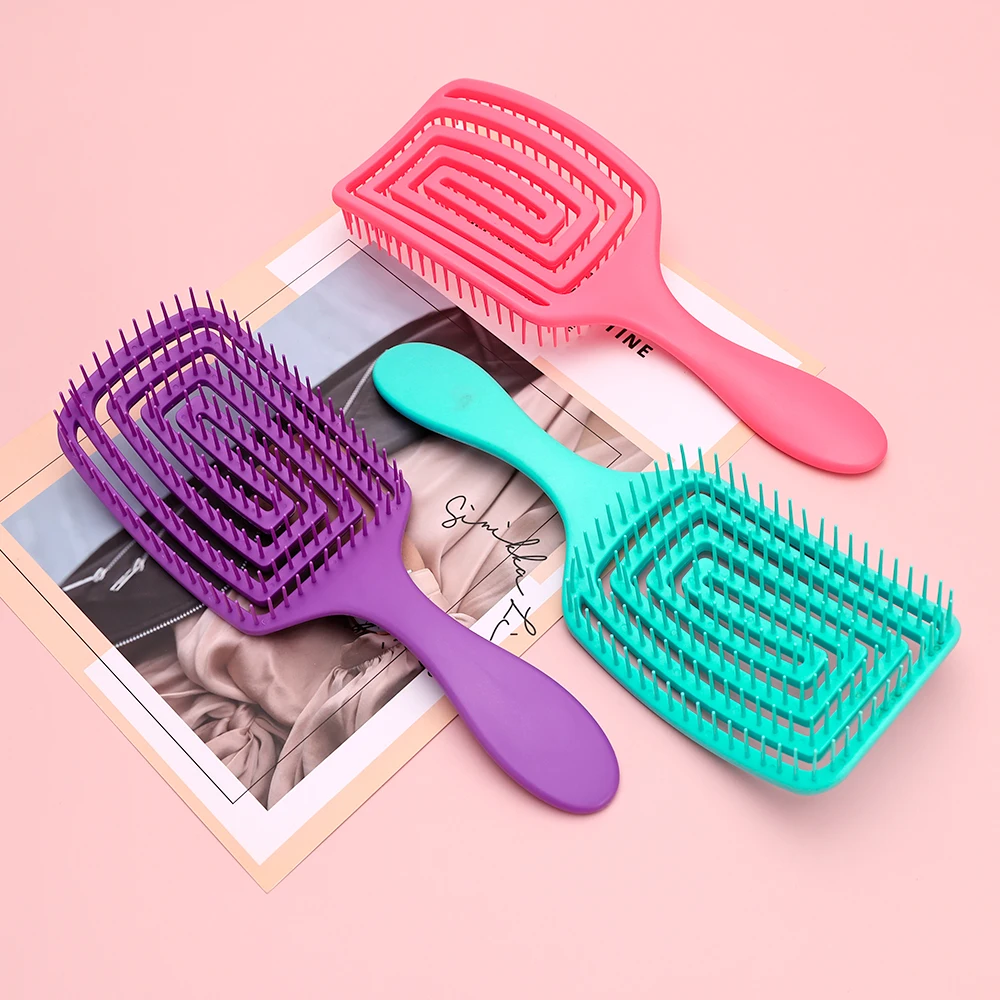 Salon Wide Tooth Comb Hairdresser Styling Massage Comb Women Wave Curling Combs Detangling Tangled Hairbrush Barber Accessories