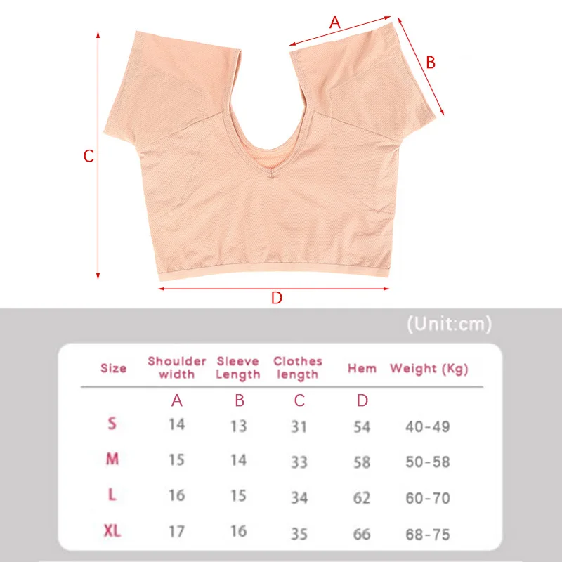 Reusable T-shirt Shape Underarm Sweat Pads Washable Perfume Absorbing Deodorant Guards For Women