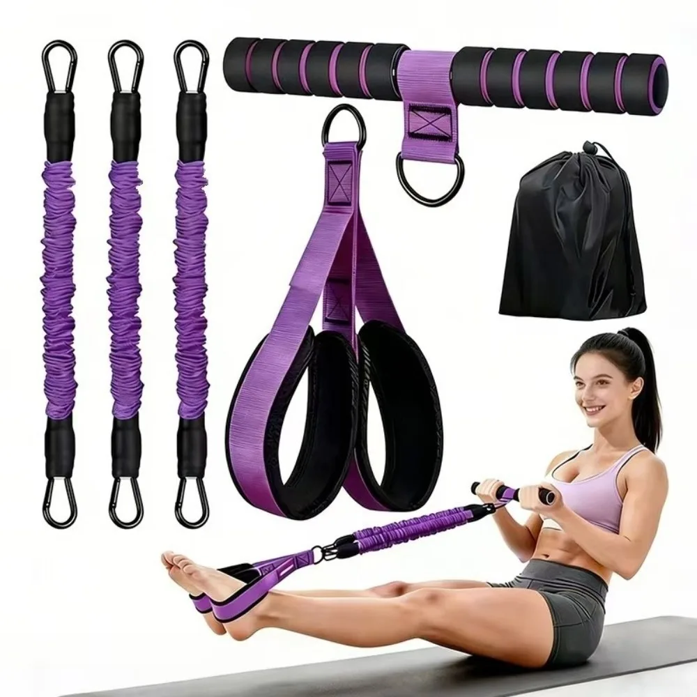 Upgraded Soft Resistance Band Durable Multi-Functional Foot Pedal Tension Strap With Storage Bag With Handle Pilates Equipment