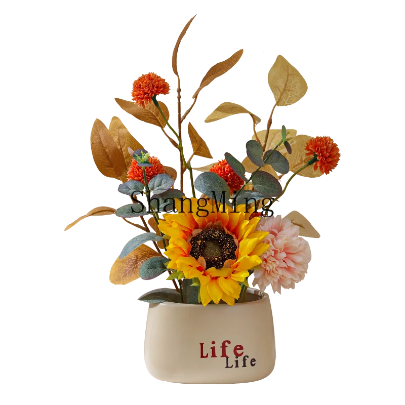 

LXY simulated fake flower living room bedroom desktop ornament entrance coffee table decorative potted plant