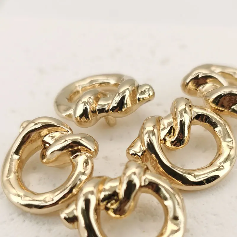 Luxus Gold Metall Knöpfe Damenbekleidung Nähzubehör Nähen Knöpfe DIY Handwerk Designer Handarbeit Großhandel – Detail 3