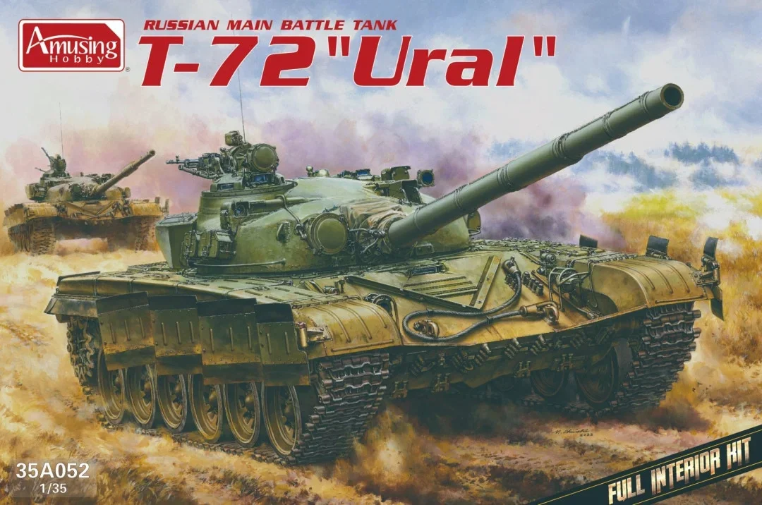 Amusing Hobby Assembled Tank Model Kit 35A052 T-72 URAL Main Battle Tank (Full Interior Kit) 1/35