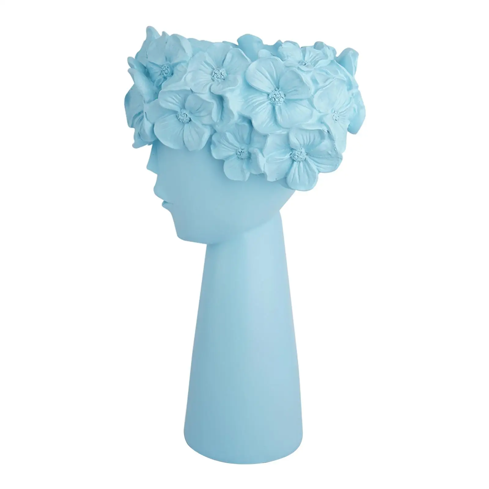 Girl Dry Flower Vase Planter Pot Resin Home Home Bar Desktop Sculpture