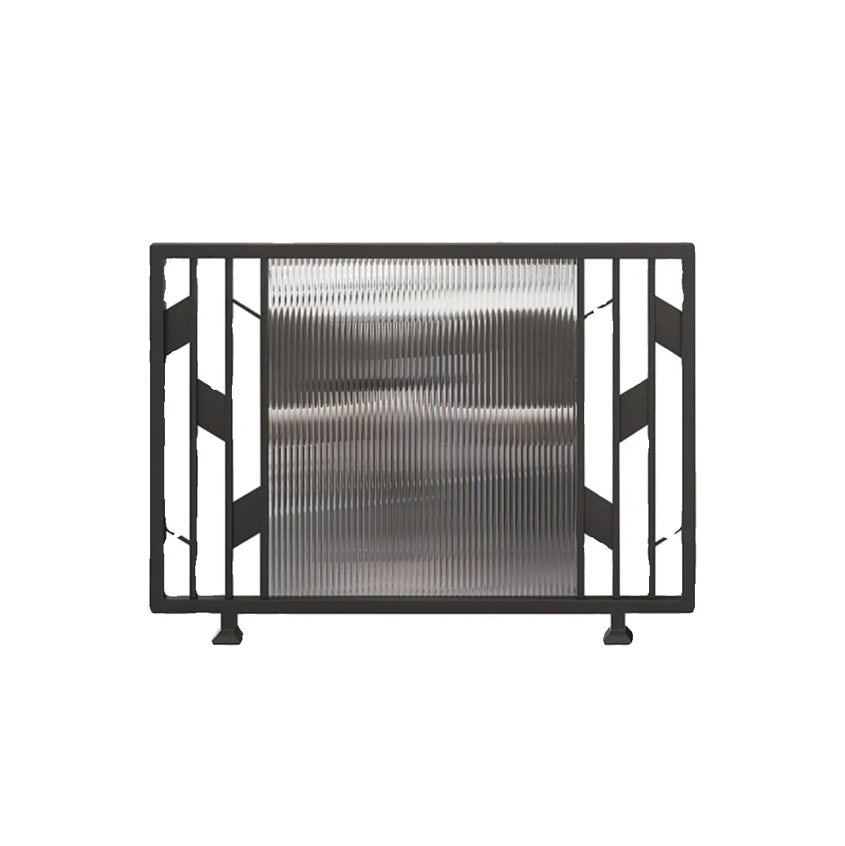 Restaurant glass partition, half-wall hot pot restaurant, wrought iron booth fence aisle low screen
