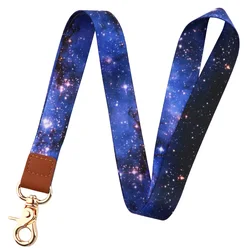 Starry Sky Style Lanyard For Keychain ID Card Cover Mobile Phone Badge Holder Key Ring Neck Straps Hang Rope Lariat Accessories