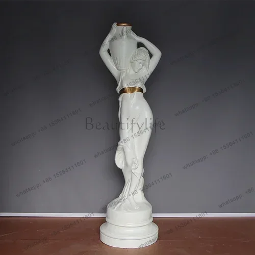 new Living Room Floor Stand Decoration, Staircase, Entrance, Simple Modern Flower Arrangement Vase