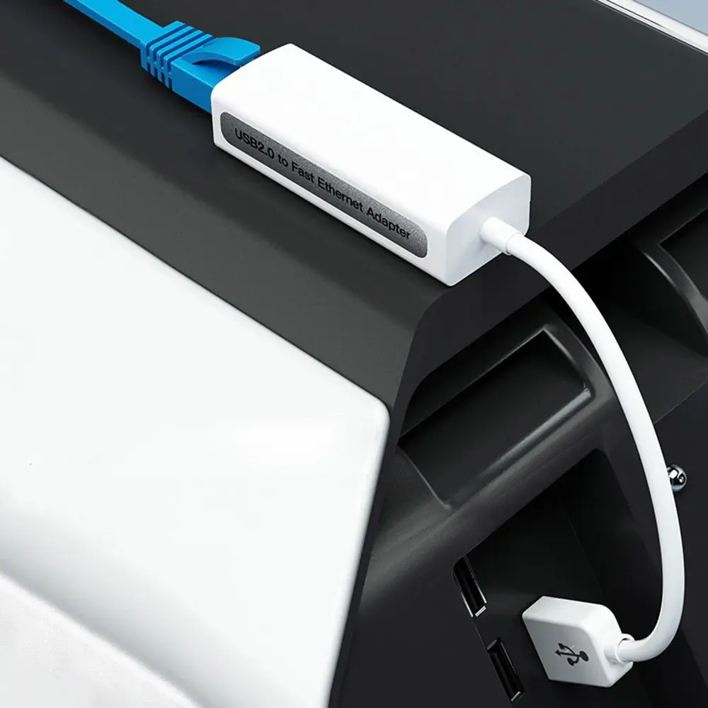 Periferal Komputer USB 2.0 ke RJ45 Komputer & Kantor Tipe-C ke RJ45 Konverter Kabel Jaringan Hub USB Adaptor Jaringan