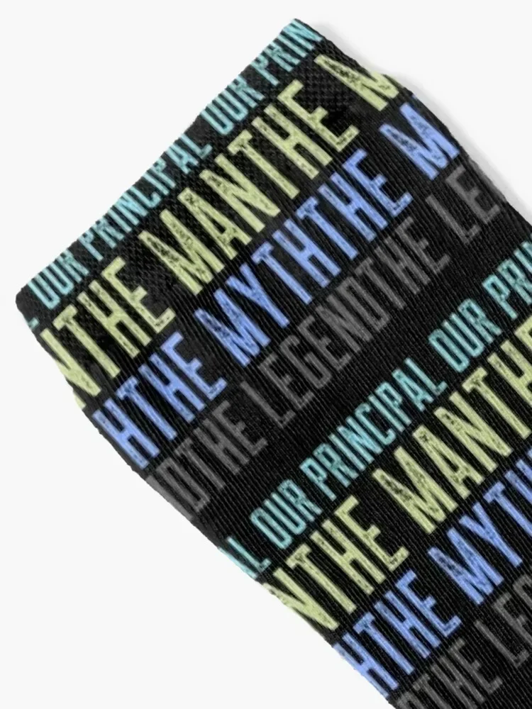 Principal The Man The Myth The Legend Socks christmas gift crazy hockey winter gifts Luxury Woman Socks Men's