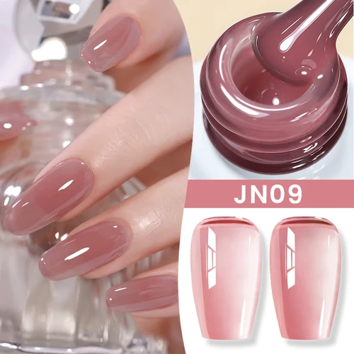 Imagen 2 del producto BORN PRETTY 10ml Jelly Nude Gel Esmalte de uñas Cristal Translúcido Café Soak Off Barniz semipermanente Base Top Coat Manicura