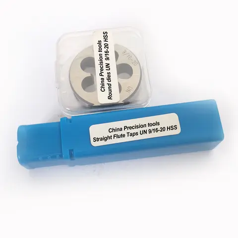 통합 나사 탭 및 다이 세트 2 개, UNC 1/4 5/16 3/8 1/2 9/16 5/8 3/4 나사 다이 스트레이트 플루트 탭 세트 UNF UNS 3/4-20 1/2-28