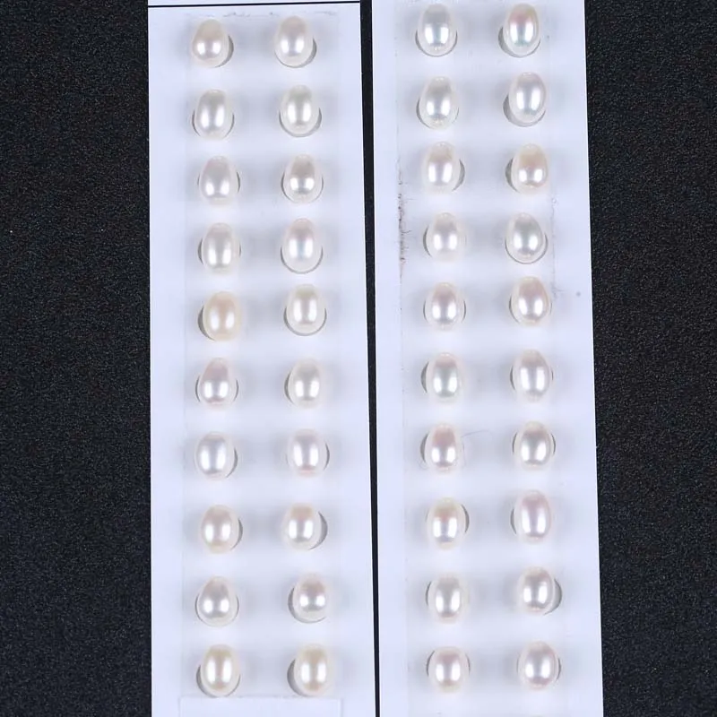

7-9mm Good quality drop shape freshwater rice pearl for earring making