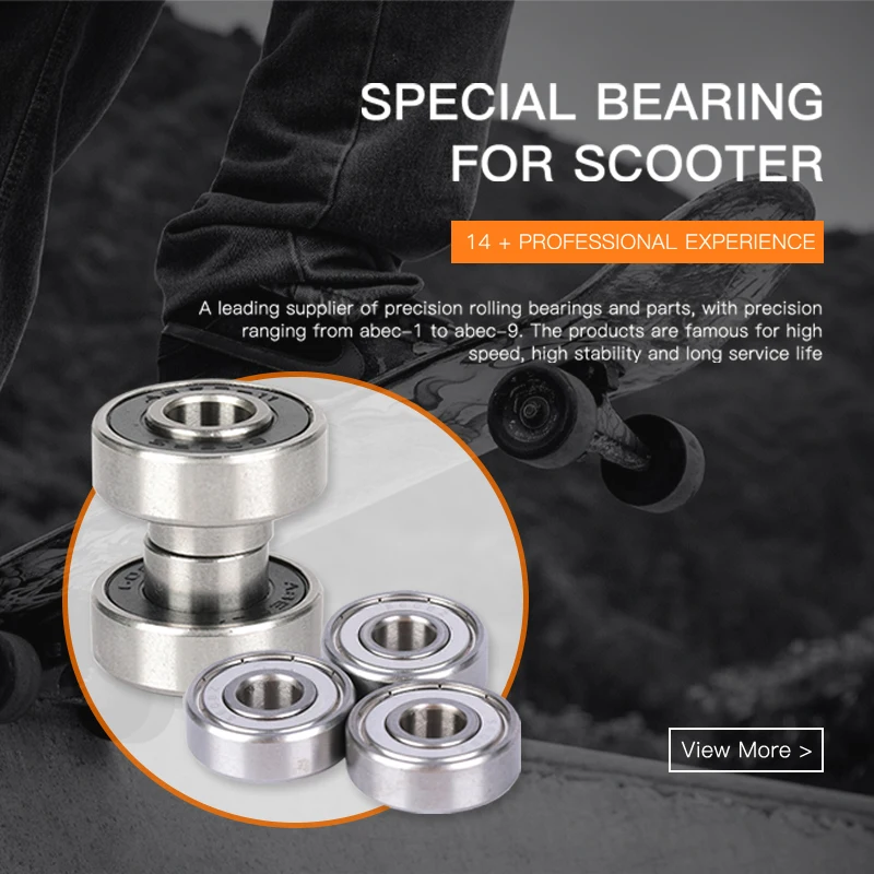 8Pcs S608ZZ ABEC-9 8X22X7 608 Stainless Skateboard Bearing Anti-rust Skate Bearing Stainless Steel Skate Bearing
