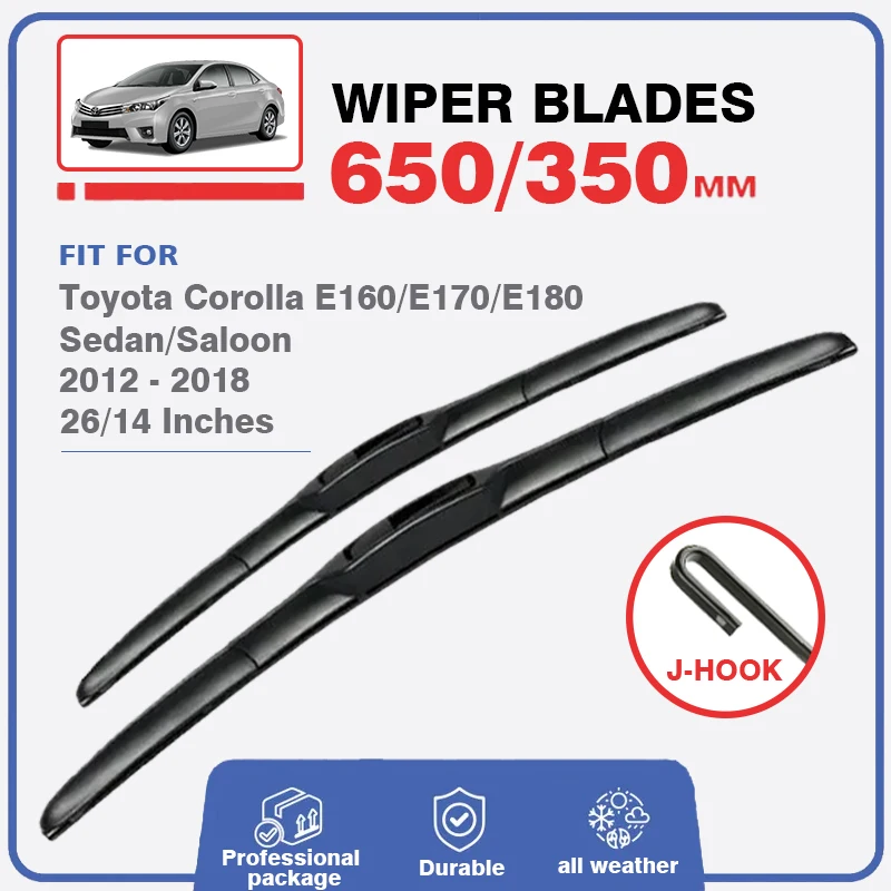 LHD RHD Front Hybrid Wiper Blades For Toyota Corolla E160 E170 E180 2012 - 2018 Windshield Window Windscreen Accessories 26