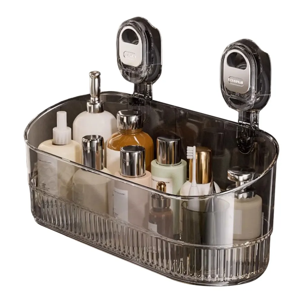 Boîte de rangement à ventouse pour salle de bain, sans perceuse, caddie de douche suspendu, étagère de douche robuste, organisateur de douche