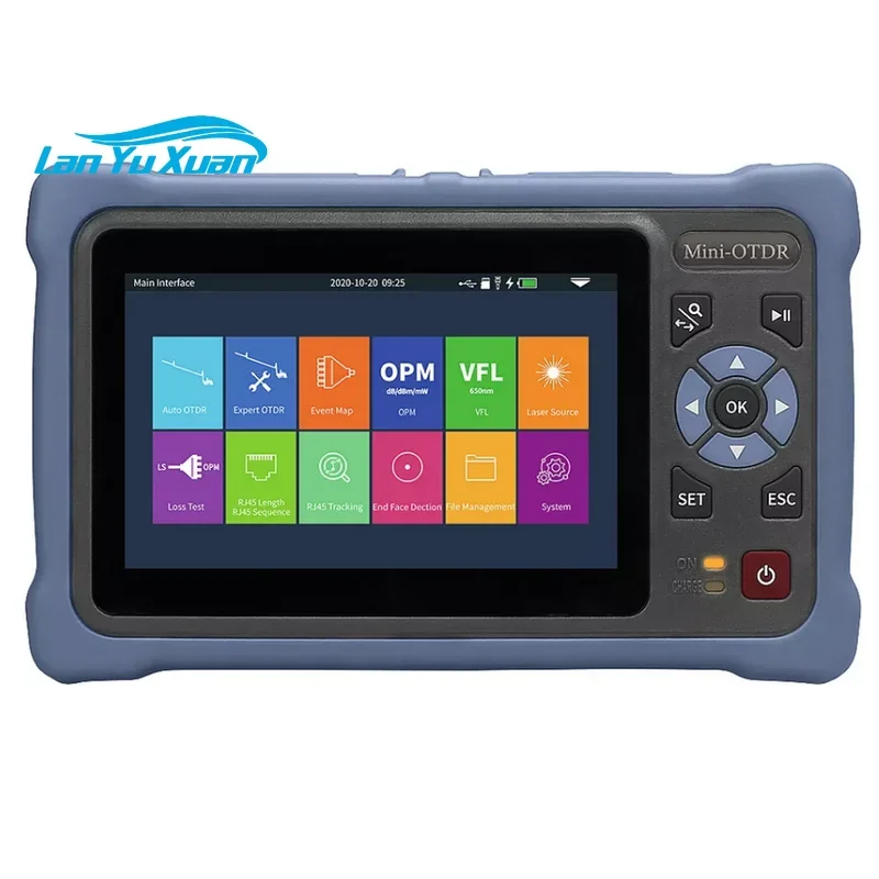 

Mini OTDR 1310/1550nm 26/24dB touch screen Handheld multi functions Tester Optical Fiber Test Pon VFL Opm OTDR