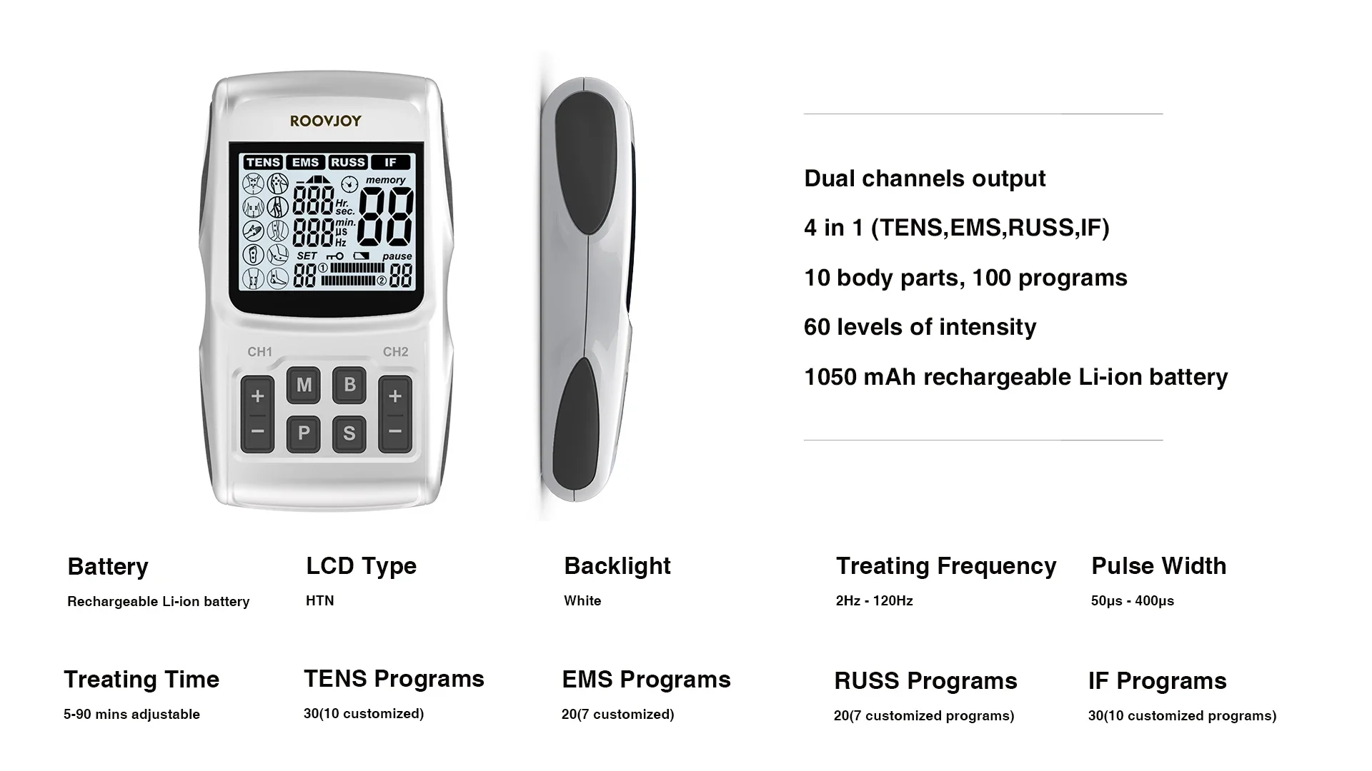 3rd  TENS Interferential therapy Russian Muscle Stimulator for Pain Relief