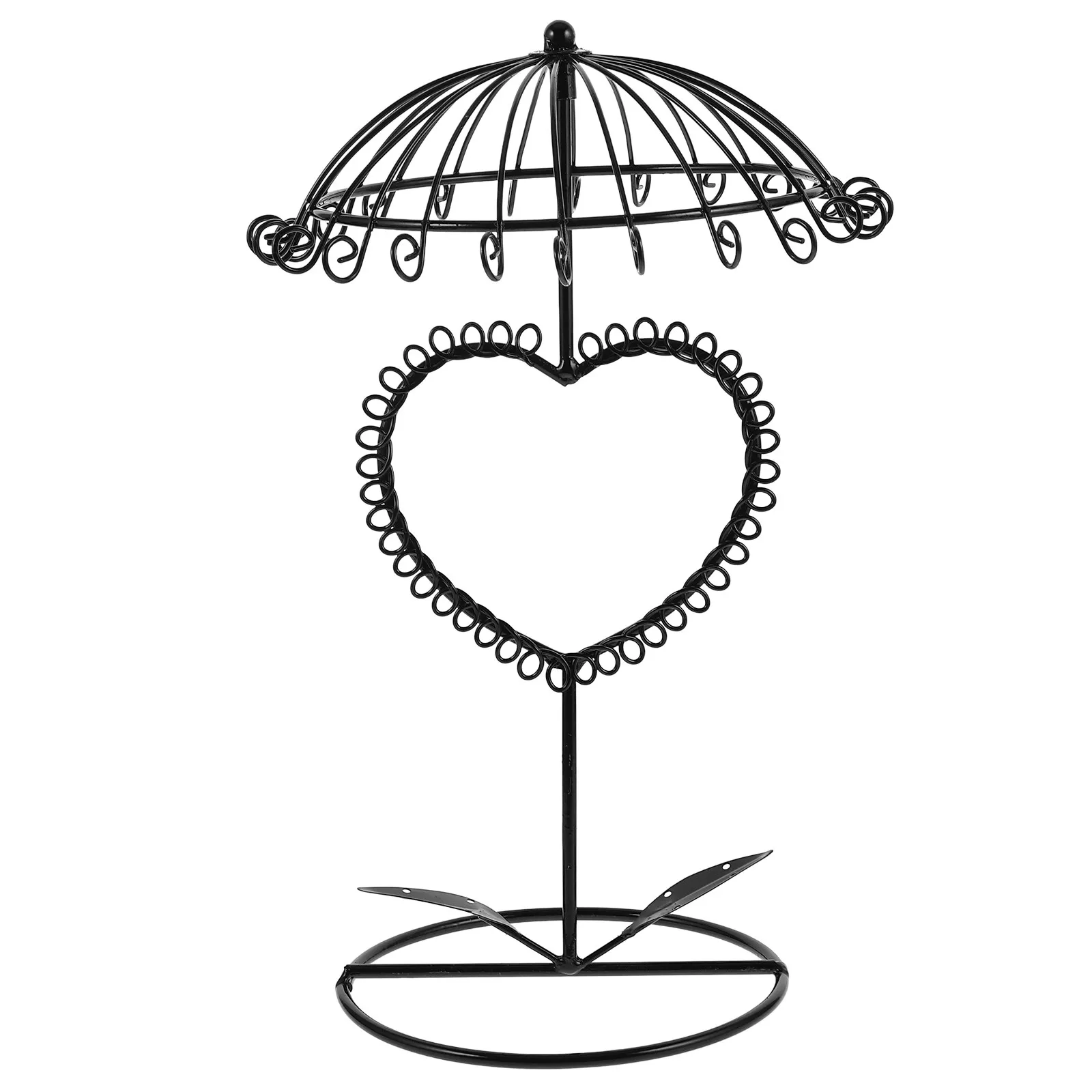 

Iron Jewelry Organizer Stand Elegant Necklace Earring Bracelet Display Holder Stable Jewelry Rack for Home Retail