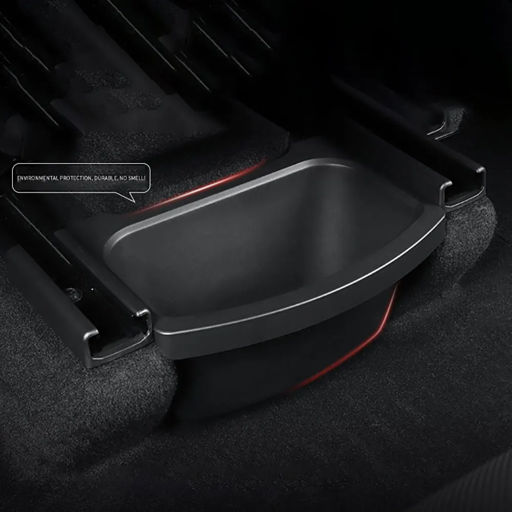 

For Tesla Model Y Juniper 2025 2026 Rear Seat Storage Box Organizer Center Console Bins Backseat Trash Can Garbage Bag 1PC