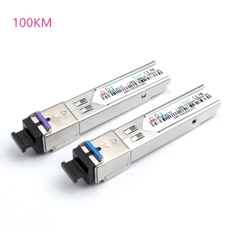 SC SFP Fiber optic module 1.25G SC 20/40/60/80/100KM 1310/1490/1550nm Single Fiber SFP Optical Module Compatible code  ONU OLT