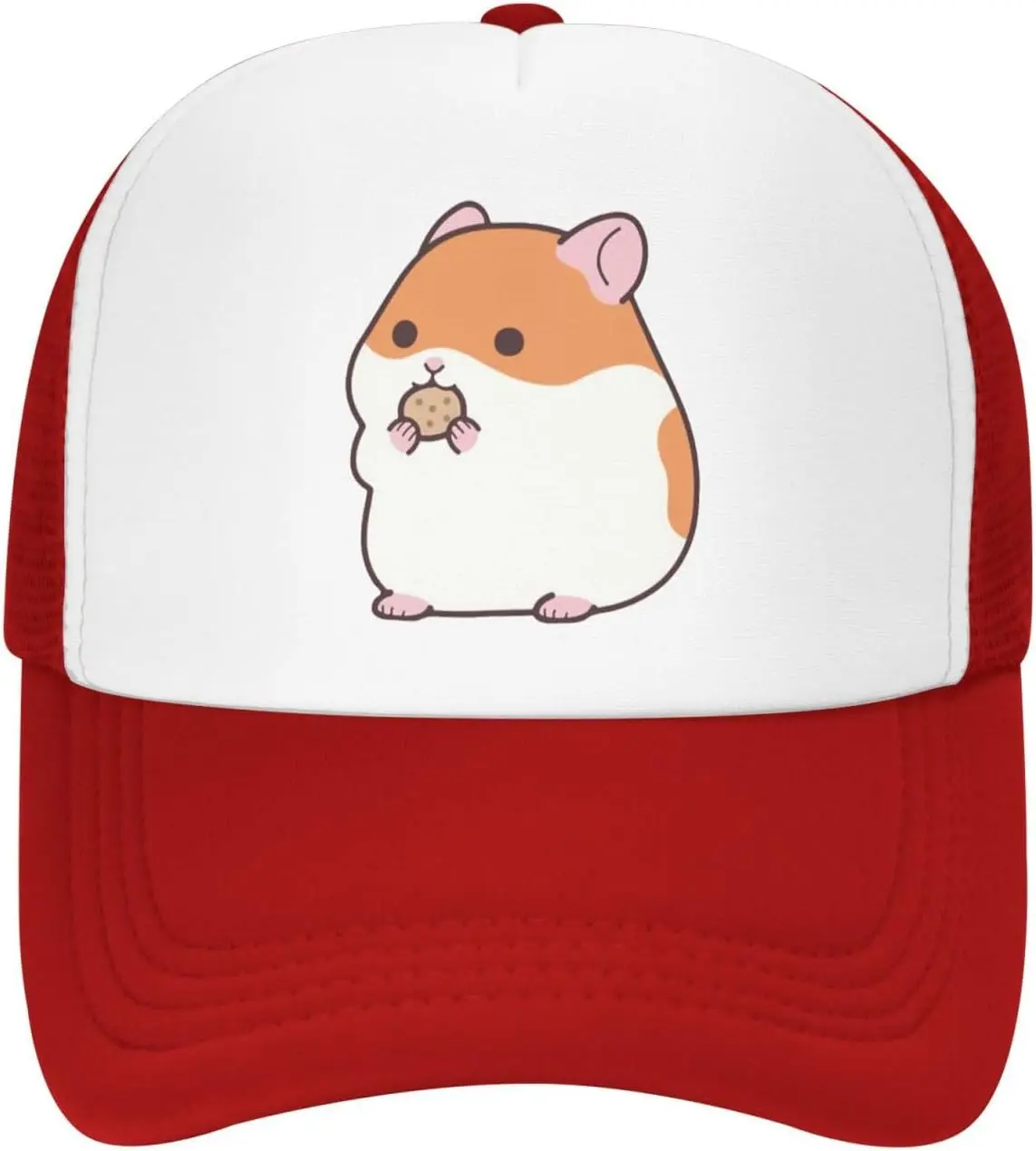 Cute Hamster Eating Seed Trucker Hat Mesh Baseball Snapback Cap Unisex Casual Outdoor