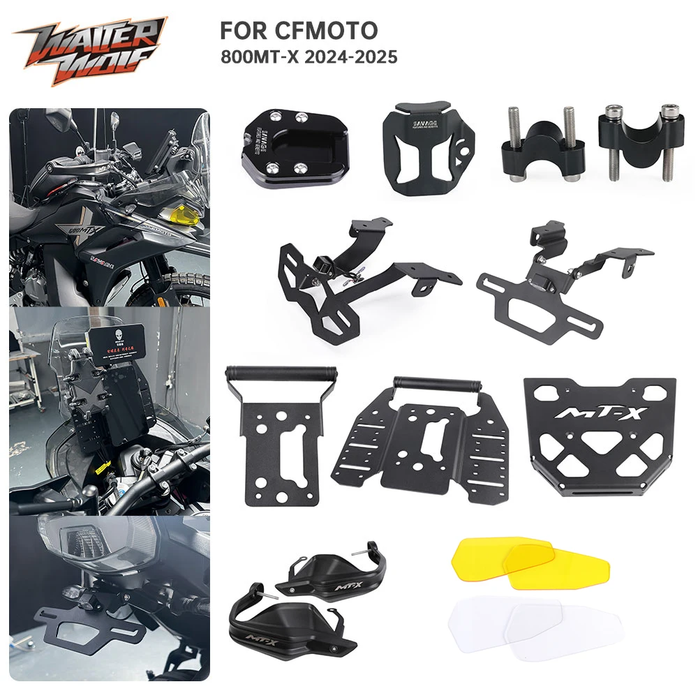 

For CFMOTO 800MT-X CF MOTO 800 MTX Motorcycle Accessories Wheel Slider Handguard Tail Tidy License Plate Bracket Luggage Rack