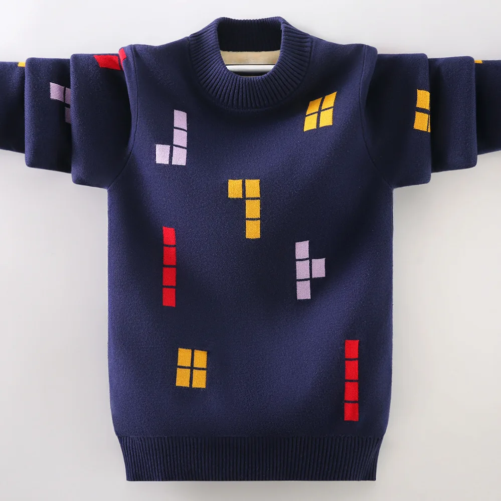 

Children's Sweater Winter Boy's Clothing O-Neck Knitting Pullover Sweater Kids Clothes Winter Keep Warm Children's Clothing