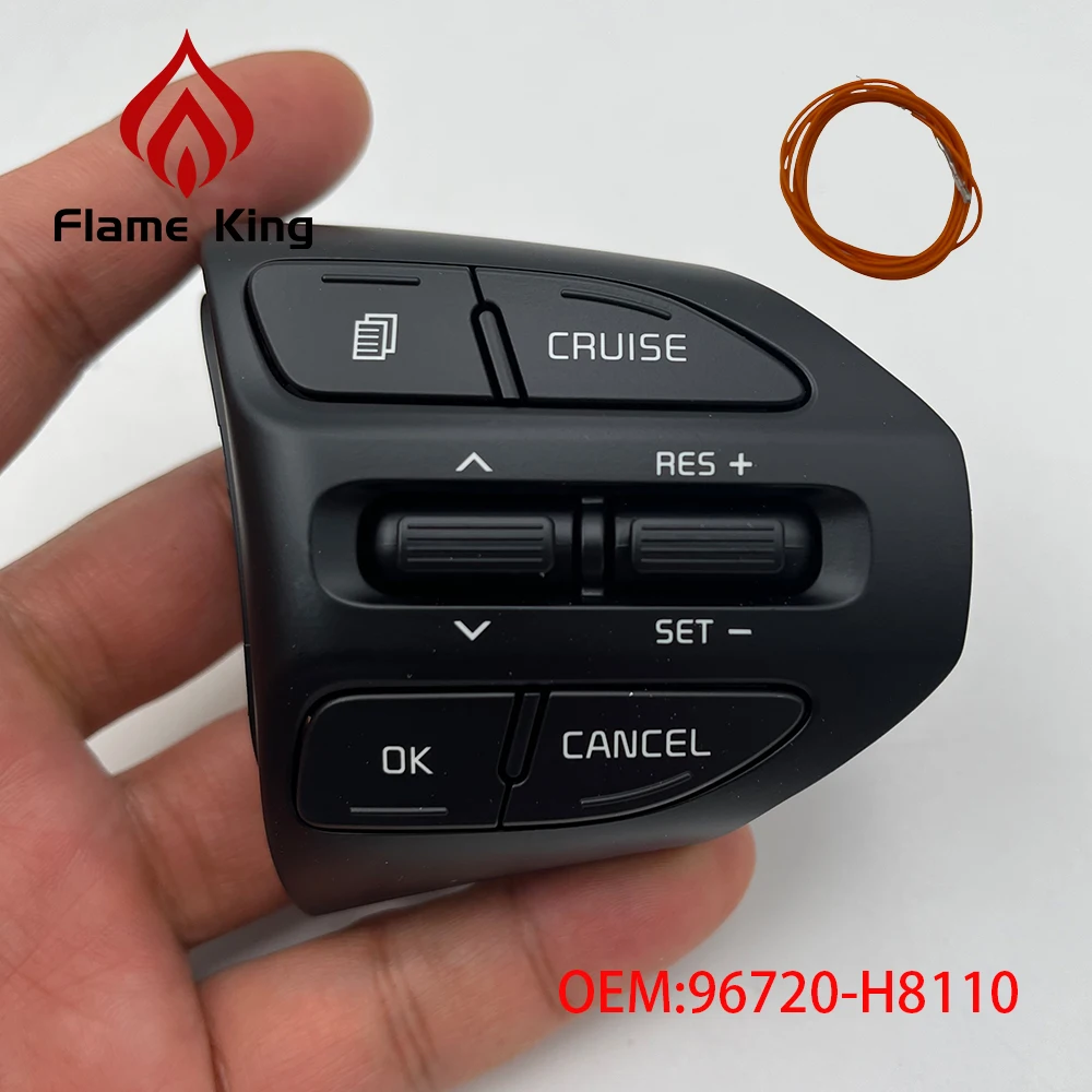 Flame king for KIA PICANTO RIO MORNING 2018 OEM Auto Cruise Control Switch Wire Set No-Heated 96720 G6110 56190 H8110