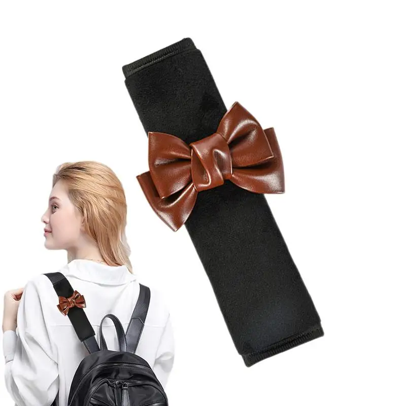 Seatbelt Covers Cute Bow Tie Backpack Straps Neck Cushion Protector Breathable Seat Belt Cushion Helps Protect Your Neck And