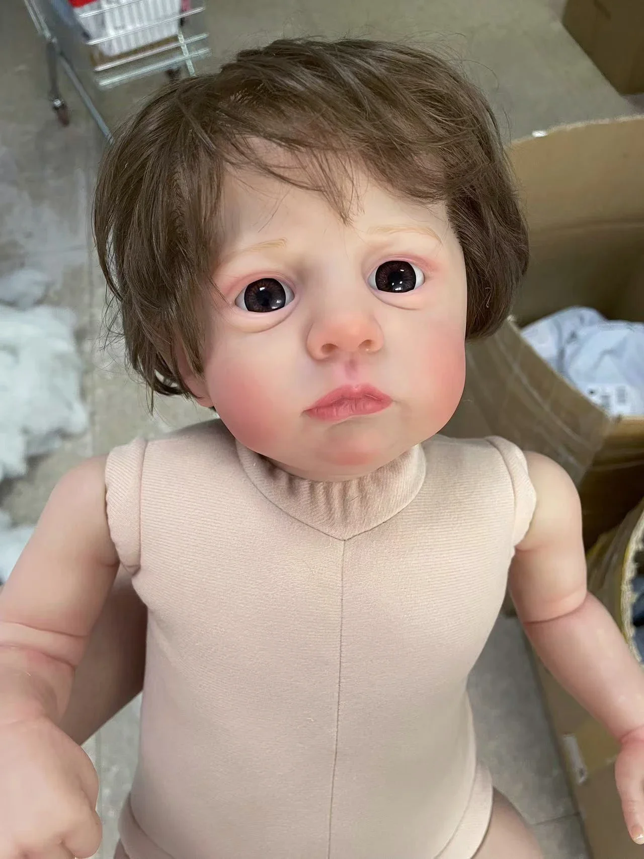 24inch Cameron Reborn Toddler Doll Doll without outfit premium Make-up Handmade 3D Skin Collectible Art Doll