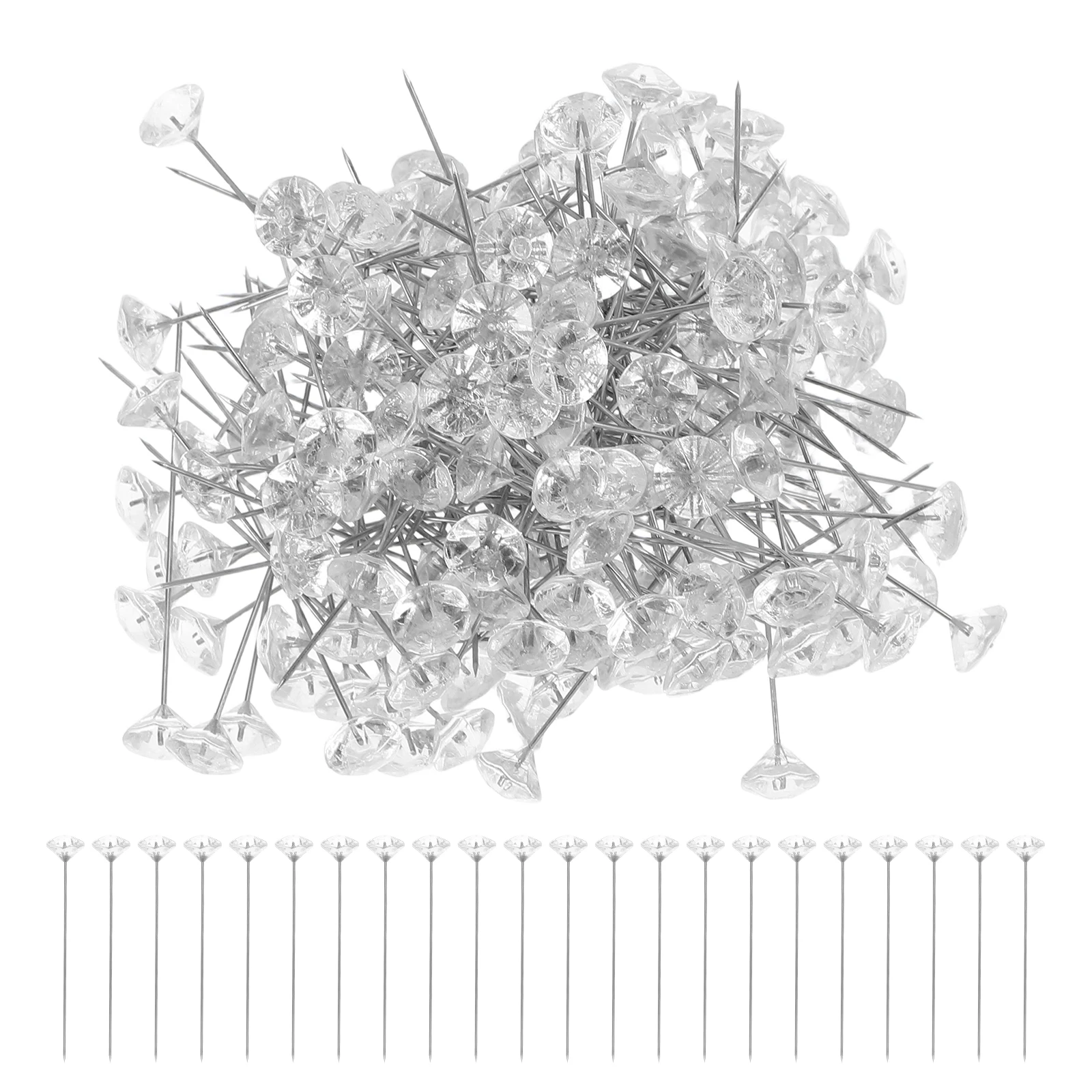 

1 Set Diamond Shape Rhinestone Wedding Hair Accessories Flower Bouquet Pins Bridal Brooch Sewing Needles Jewelry Decoration