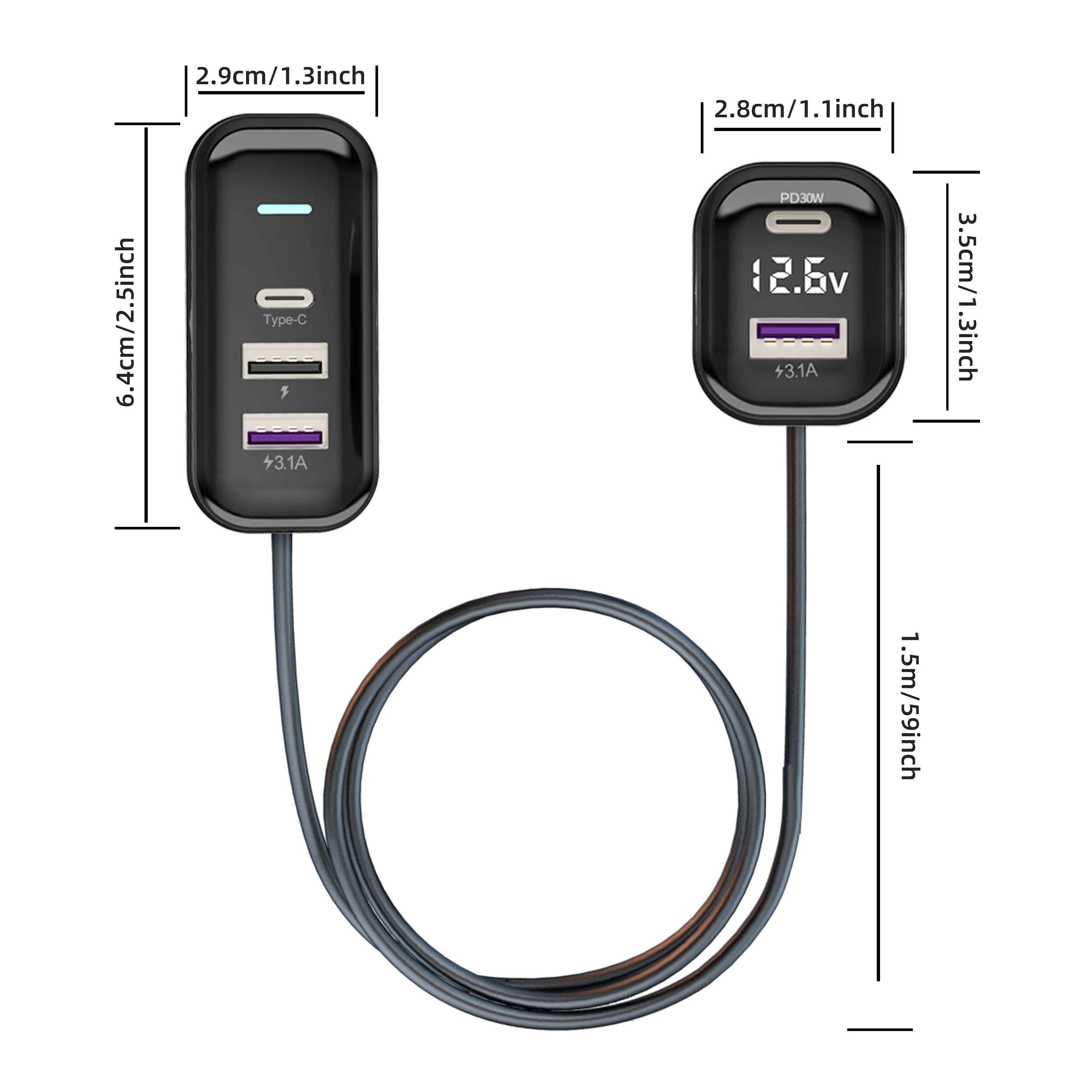 New car USB multi-function charger Support mobile phones, ordinary MP3 / MP4, tablet PC and other devices in the car charging Pr