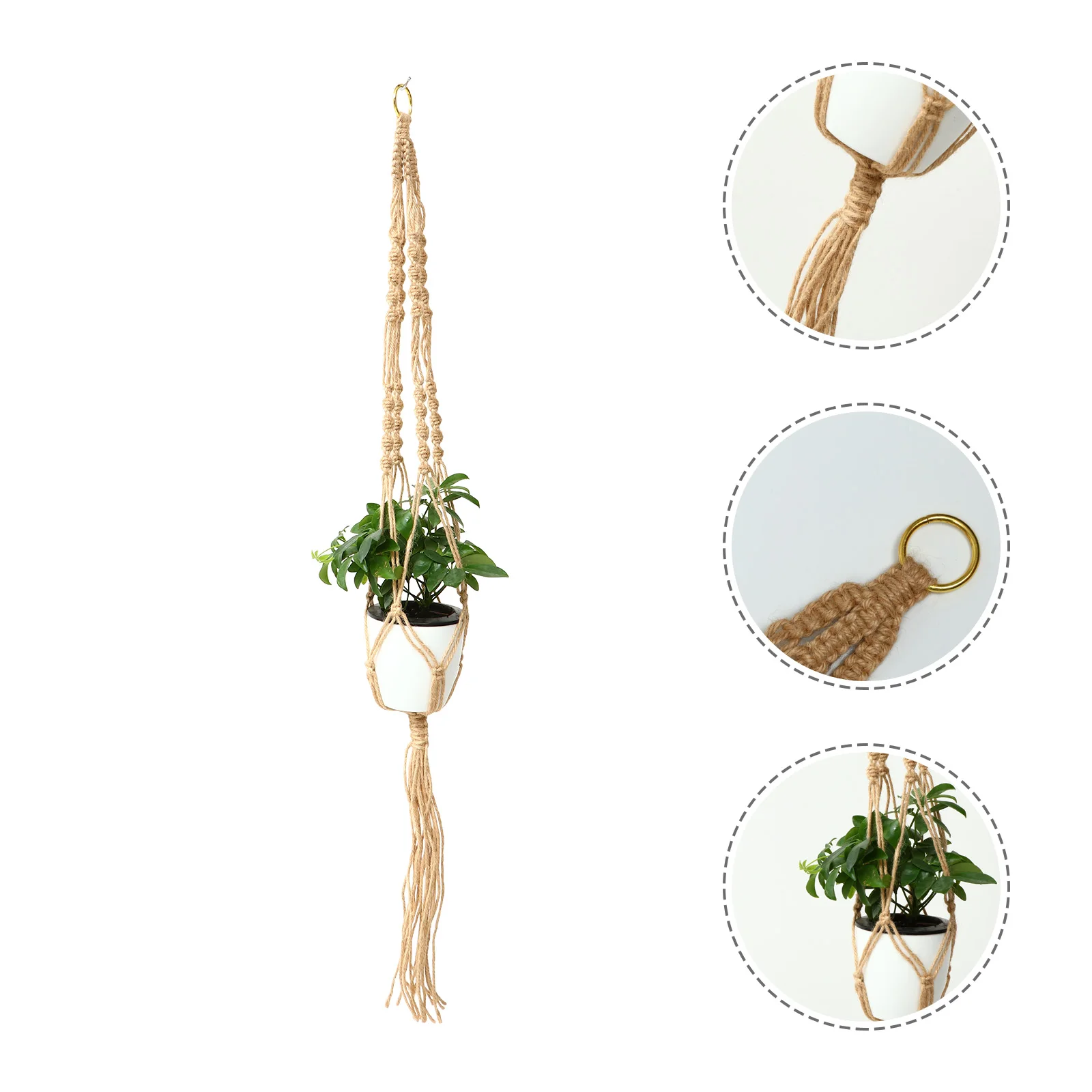 

2pcs Hanging Planter Rope Flower Pot Net Bag Basket Hanger Strong Durable Indoor Outdoor Home Decor Plant Planter Holder