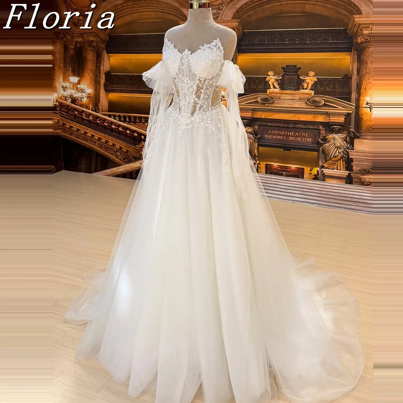 

Women‘s 2025 New Fashion Lace Boho Corset Wedding Dresses White Long Sleeves Bohemia Tulle Bridal Dresses Vestina De Novia