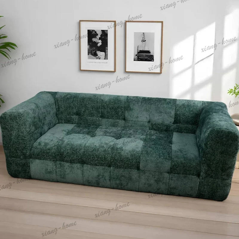 LJY Corner Couches Boneless Couch Lazy Luxury Comfortable Green Modern Hotel Compressed Sofa Salon Loveseat Living Room Furnitur