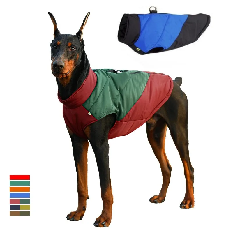 Hundejacke für große Hunde, wasserdichter Winterhundemantel, reflektierende, warme Baumwollkleidung für Haustiere, Labrador-Kleidung, Weste für große Hunde