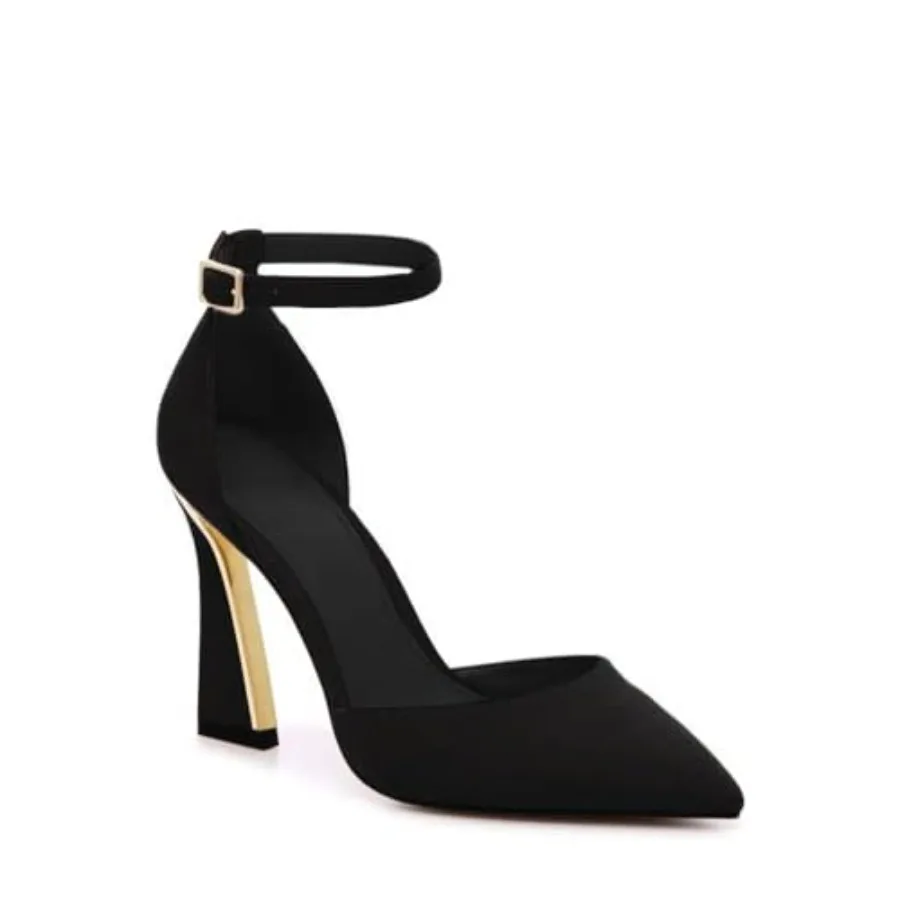 

Juliet Holy Womens Pumps Point Closed Toe Heels Buckle Ankle Strap D'Orsay Heeled Sandals