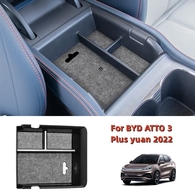 

Center Console Storage Box ABS Car Armrest Organizer Tray For BYD ATTO 3 Yuan Plus 2022 LHD Accessories