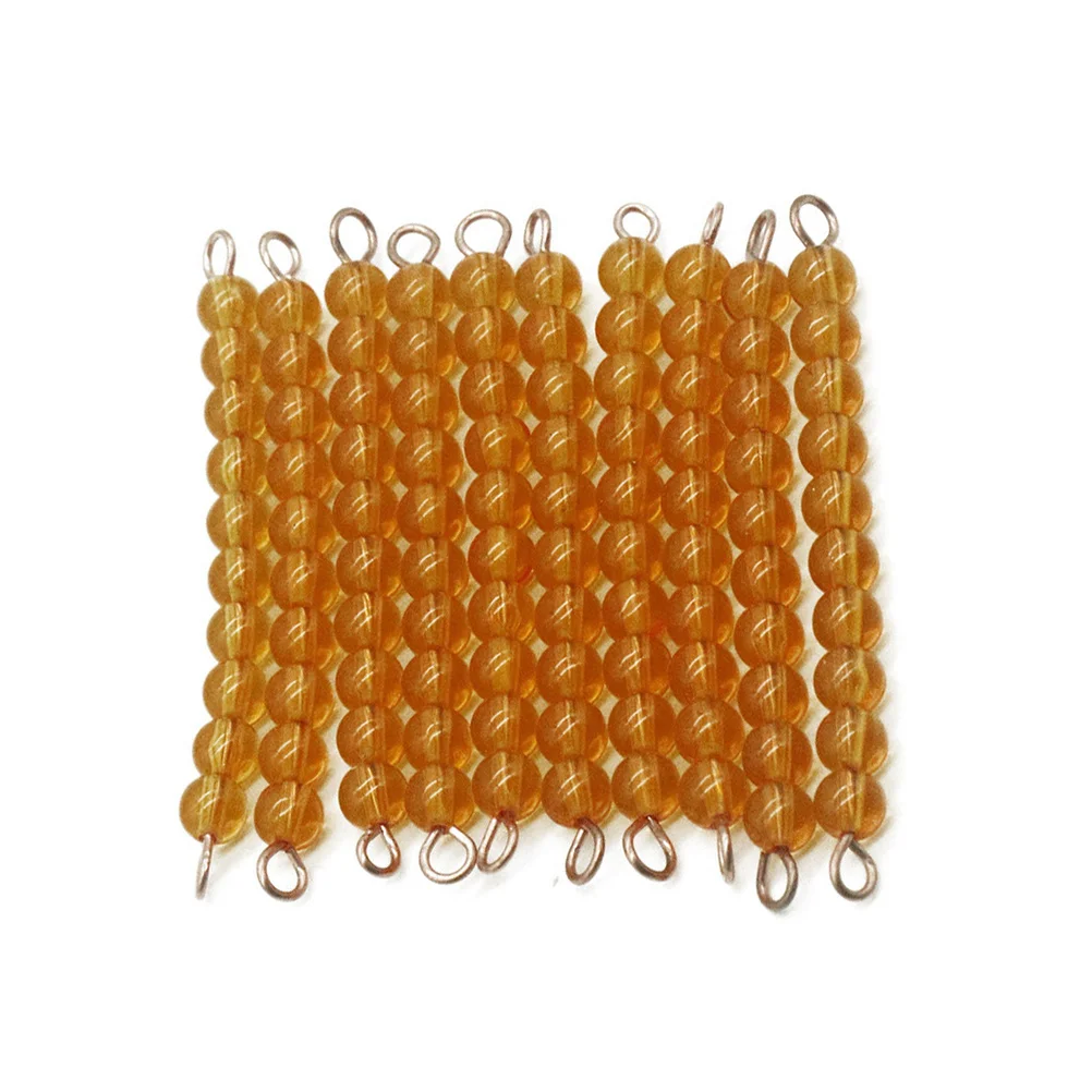 

10 String Bead Chain Math Educational Beads Children Learning Aid Number 1-100 Classroom Home Early Math Development Logic