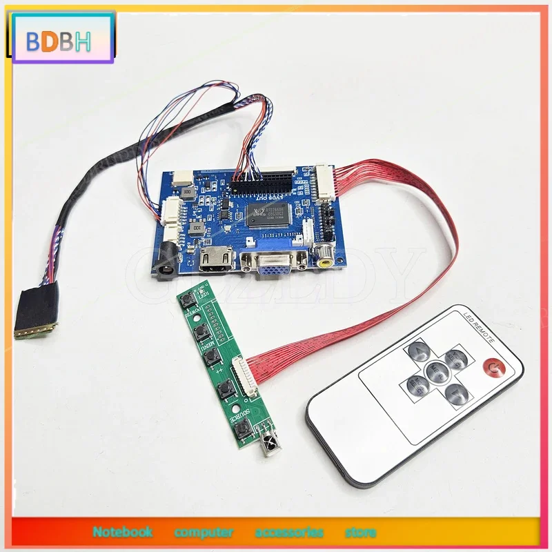 Placa Controladora de Tela LED de 10.1-15.6 polegadas LP156WH2 B116XW03 LP125WH2 1366X768 com Driver HDMI+VGA+AV Monitor LVDS 40 Pinos