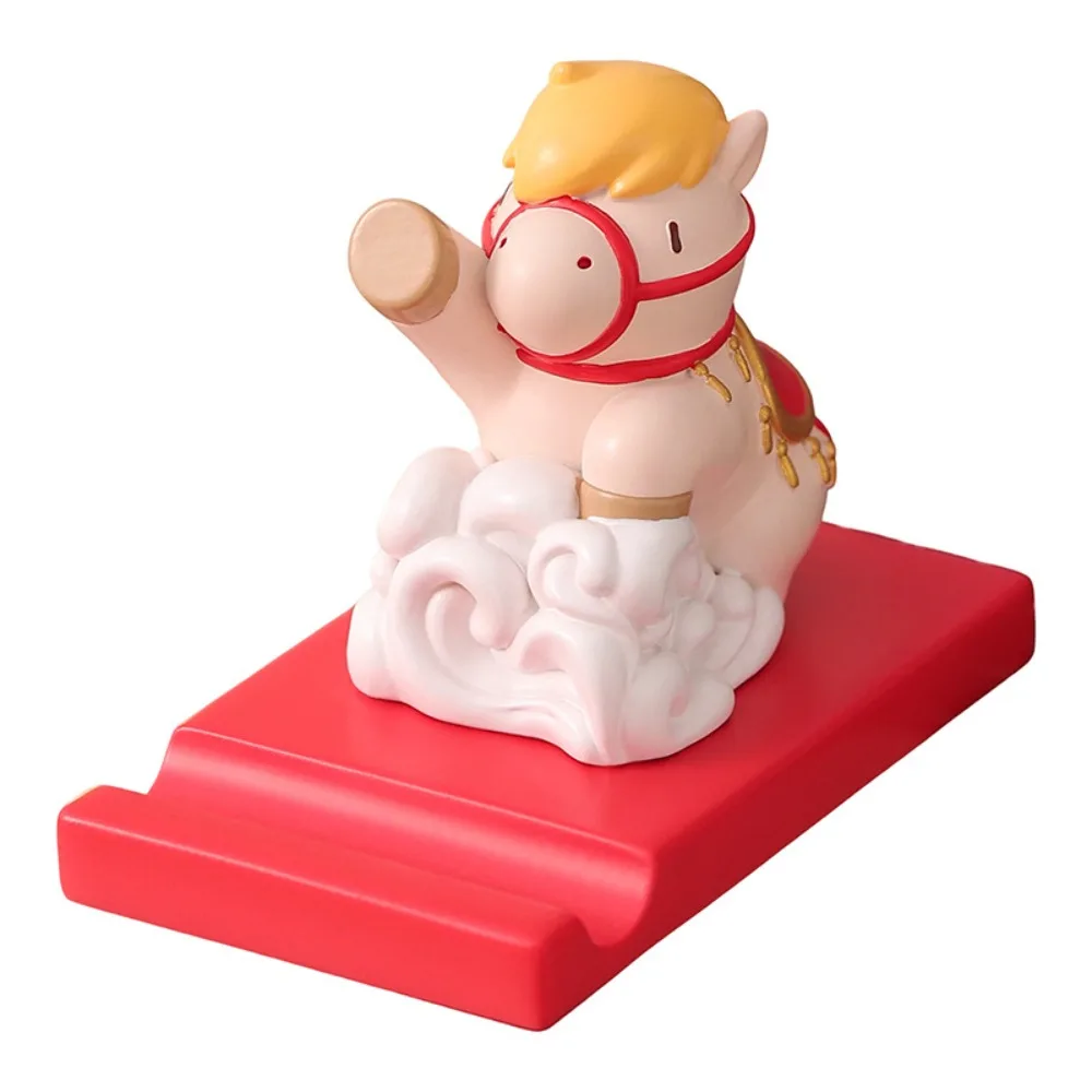 التميمة زودياك الحصان حامل هاتف زخرفة مهرجان ديكور الحيوان تمثال 2026 الحصان الحلي حامل لطيف نابض بالحياة #1