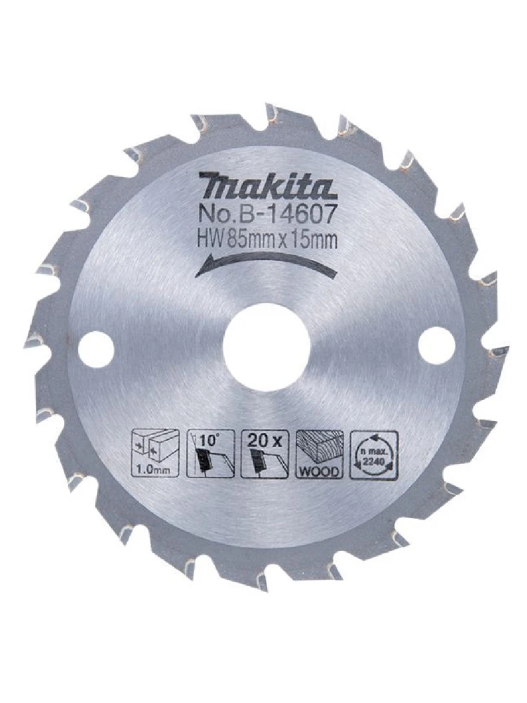 Makita B-14607 Disco HM 85/15/20D BATERIA Saw Blade Round High Hardness Sharp Edges Multiple Teeth Tool Accessories