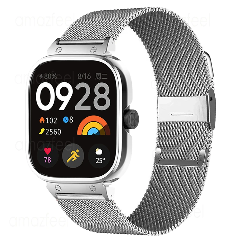 Metall armband Gehäuses chutz für Redmi Uhr 4 Armband für Xiaomi Redmi watch 4 Armband Schutzhülle für Redmi Watch 4 Armband