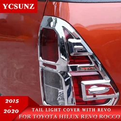 ABS Tail Lights Cover Protector For Toyota Hilux Revo Rocco 2016 2017 2018 2019 2020 2021 4X2 Car Exterior Accessories