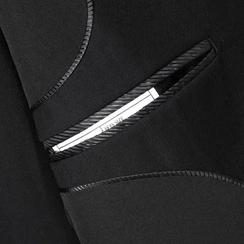 8XL Suit (Blazer+pants) Fashion Business Gentleman Italian Style Slim Solid Color Professional Suit Wedding Groom Best Man Suit 5