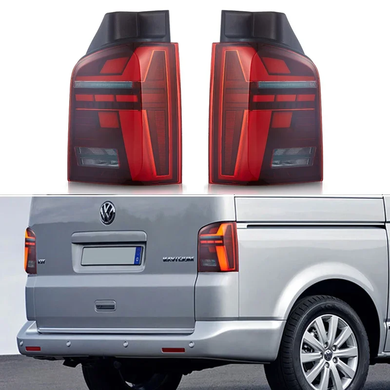 Car LED Tail Light For Volkswagen Multivan T5 Restyling 2009-2015 Rear Running Lamp  + Brake + Reverse + Dynamic Turn Signal