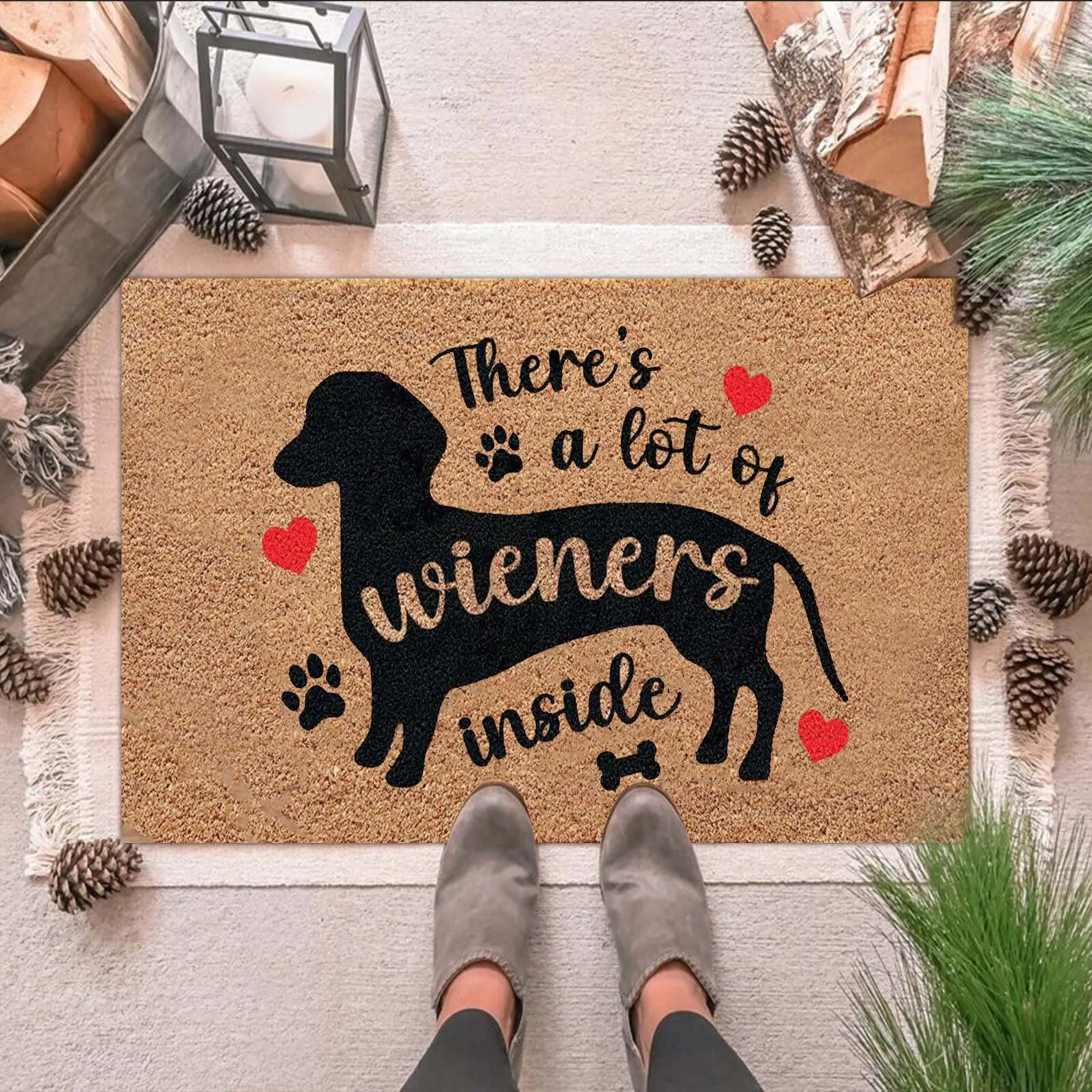 

Dachshund Dog Letter Print Anti-Slip Doormat Kitchen Mat Hallway Carpet Entrance Door Side Of The Floor Rug Home Decorative