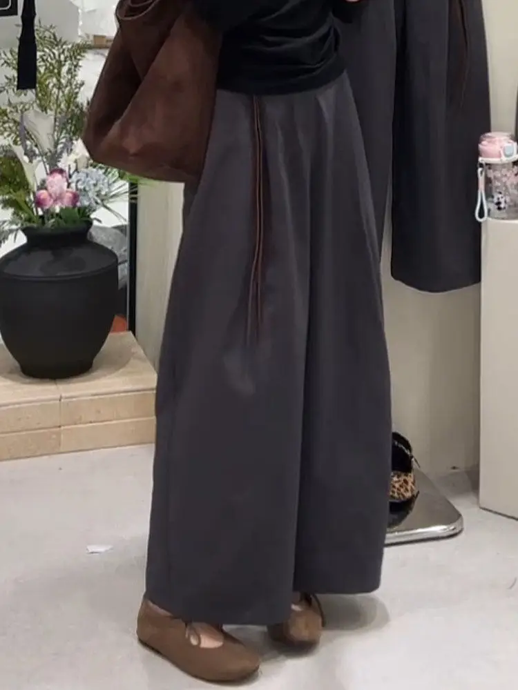 

Korean Sle Dstring Wide Leg Balloon Pants Women's Spring Autumn New Loose Versatile Small Size Straight Casual Lantern P...