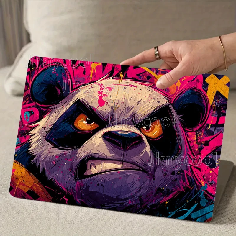 2Pcs Angry Bear Pattern Laptop Decal Scratch Proof Vinyl Sticker for Notebook Computer
