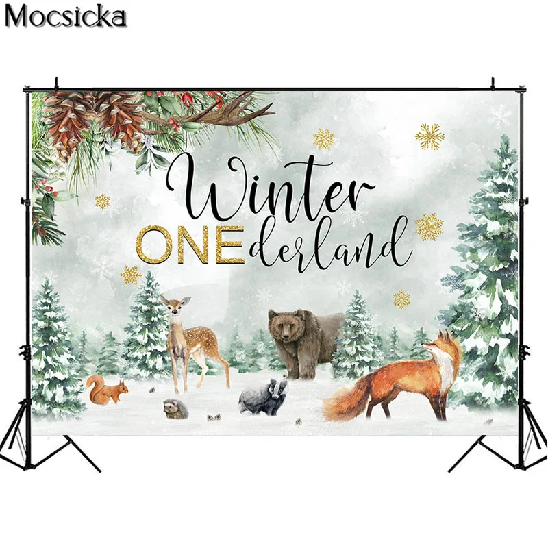 الشتاء Onederland الخلفيات الطفل انها الباردة خارج الطرف الديكور الدعائم الوليد عيد ميلاد صور خلفية ندفة الثلج الحيوانات